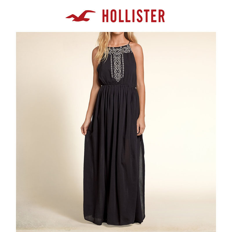 Hollister 刺绣超长连衣裙  女  92528