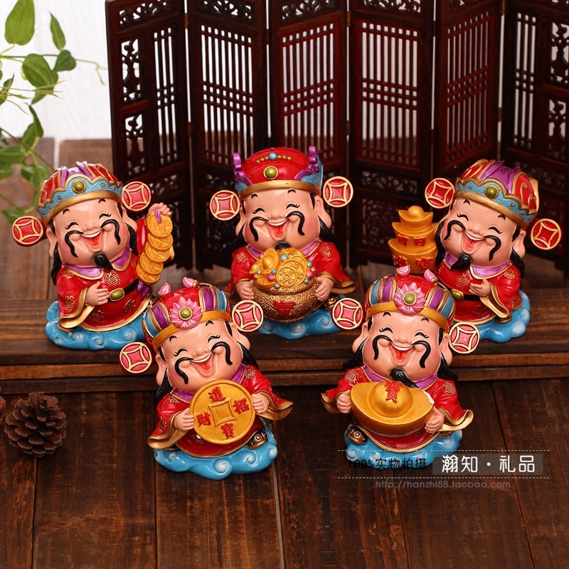 Inexplico Workshop for the Treasure Treasure of the Five Treasure Gods Deposit Money Cylinder Swing Piece Creative Deposit Money Pot Home Furnishing Opening Gifts