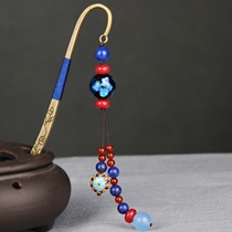 Creative Gufeng Vintage Metal Bookmark Middle Country Wind Hair Hairpin Hairstyle Hair and Art Flow Su pendant ethnic wind original ornament