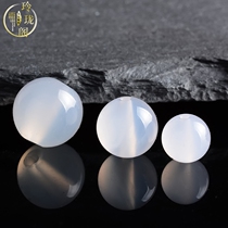 DIY handmade jewelry accessories material white agate semi-finished beaded beads single men and women bracelet beads