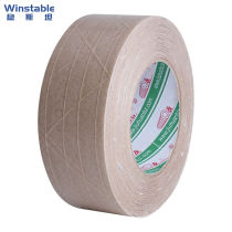 Wenstan W7005 reinforced kraft paper tape with clamping ribs and thread fiber kraft paper tape sealing glue water-free