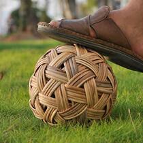 Game weaving production handmade football school ball Cuju ancient times? Natural props photography sports games Cuju sepak takraw ball