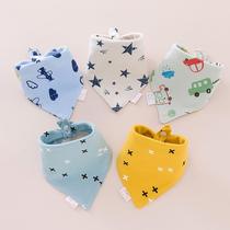 Year-old waterproof saliva children newborn baby 2 Korean pure cotton 1 bib towel @ bib triangle baby saliva