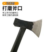 Single-person construction ax% wooden handmade battle ax widened mountain ax weighted traditional bricklayer old-fashioned forged