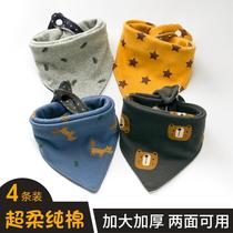 Newborn baby pure cotton triangle scarf baby large saliva towel boys and girls Korean style scarf bib spring and autumn