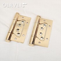 Pure copper-gold mother-in-law hinges no need for slotted hinges solid wood door hinges silent black hinges