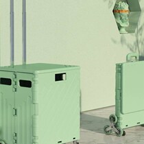 Internet celebrity can flat-pull the portable folding grocery shopping trolley to pick up the express trolley shopping trolley driver to pull and push goods