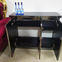 KTV karaoke cabinet audio-visual cabinet nightclub TV cabinet amplifier cabinet stainless steel black titanium home professional custom living room