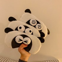 A cute little girl with eye mask loves giving birth to light-blocking sleep. She does not tie her head at noon and uses rest to sleep to relieve eye fatigue. Cartoon