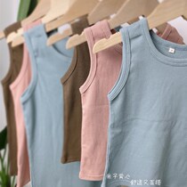 Childrens class A bamboo fiber trousers summer anti-mosquito trousers baby air-conditioned trousers bloomers parent-child sleeveless vest tops