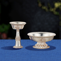 Sufa Nepal Dharma protector cup copper gilt silver handmade water supply wine cup Tibetan Buddha offering Buddha supplies and offerings 12