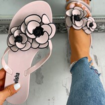 New Beach Slippers flower Non-slip Sandals Women Casual Fla1