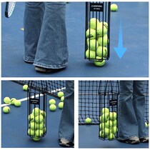 Tennis ball pick-up machine ball pick-up cart portable ball pick-up artifact retractable push-down tennis ball pick-up frame
