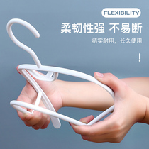 Household traceless clothes hanger wardrobe clothes hanging clothes drying rack balcony drying non-slip plastic clothes hanging support anti-shoulder angle