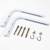 Electric projection screen manual projection screen L-shaped installation wall-mounted H-rack hook thickened iron slide type