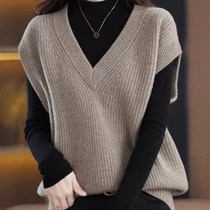 Quick-release maternity vest outer wear autumn and winter knitted vest set maternity sweater vest two-piece vest vest