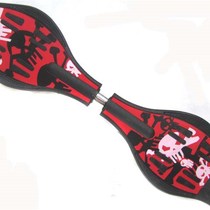 Childrens two-wheeled scooter teenagers two-wheeled flash wheel D-person swing skateboard beginners vitality board youlong