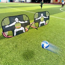 New childrens indoor folding human-shaped football net frame outdoor youth portable training football goal dual use