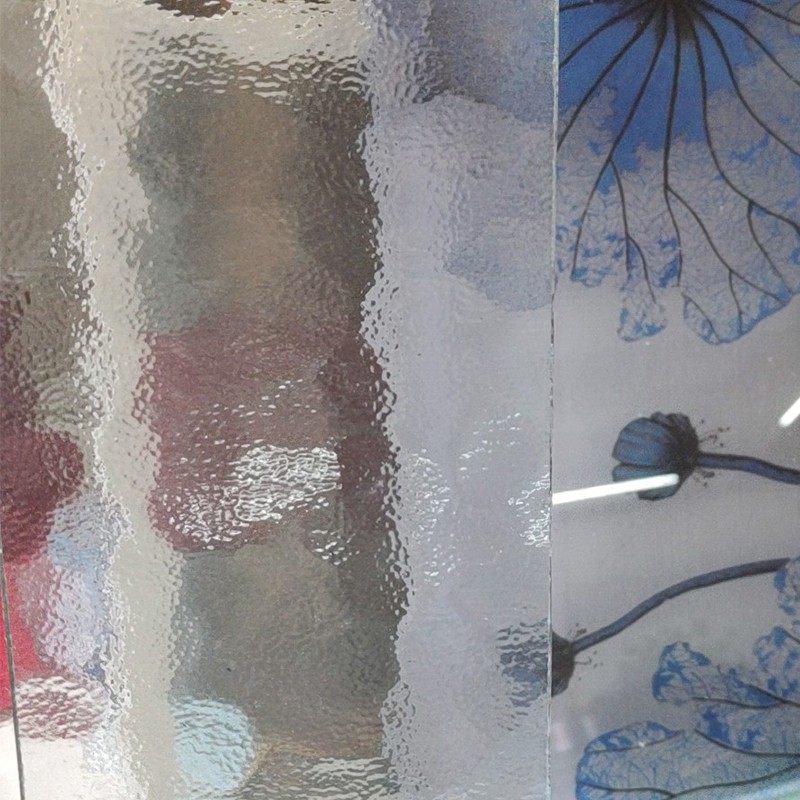 New products Water lines -d Cubistic Art embossed glass customizable with steel doors and windows partitions Decorative Art Glass-Taobao