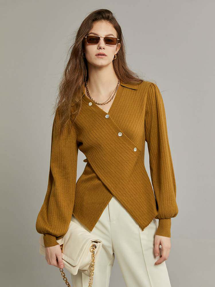 Manufacturer ELLE retro black V collar jacket head long sleeve sweater woman 2023 fall new loose hair knit-Taobao