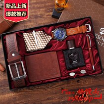24Men gift wallet tie perfume cufflink belt quartz watch 7pc