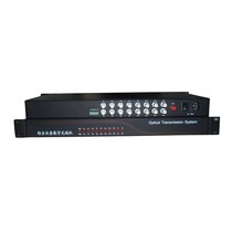 Recommended rack-mounted 16-channel video optical transceiver. Single-mode single fiber 20KM can add 16-channel audio optical transceiver.