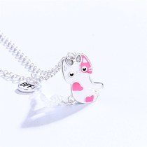New Fashion Cute Cat Necklace for Women BFF Best Friend Magn