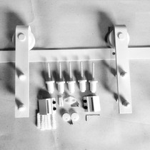 Barn door hanging wheel hanging rail white L color hardware accessories sliding door track sliding door warehouse door interior door pulley guide