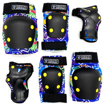Professional childrens speed skating protection plus sliding protective gear 6-piece set of thick wheel skating equipment dynamic protective skateboard skating balance car