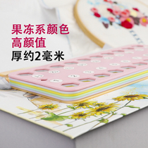 Best-selling cross-stitch threading board colorful plastic large large hole K thread board embroidery winding board thread winding board