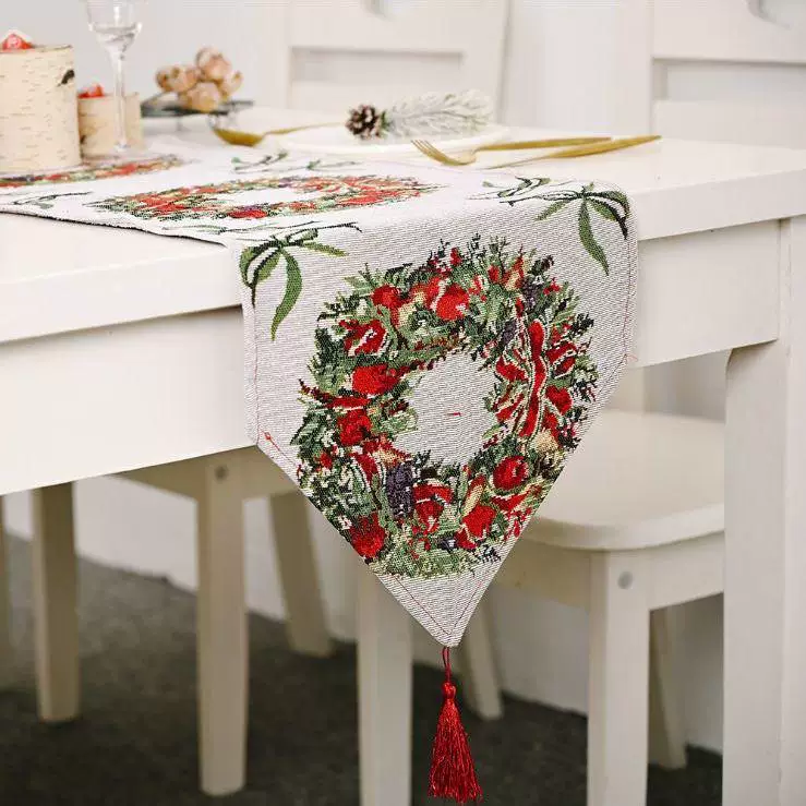 NNew Year tSable runner New Year tablecloth dining-table d