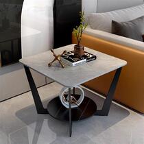 Sufa Cotan Nordic Light Luxury Slate Side Table Corner Table Living Room Sofa Side Cabinet R Square Small Coffee Table Side Table Bed