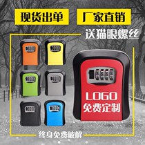 Decoration password key box construction site password box cat door mirror key password lock box B&B door key box