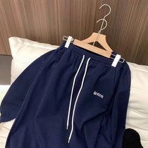 New early autumn large size womens clothing for fat mm slim and high-end wear lazy style loose sweatshirt half skirt two pieces