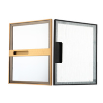 Promotional tempered glass cabinet door custom narrow edge black aluminum alloy bookcase wardrobe cabinet wine cabinet aluminum frame border new style