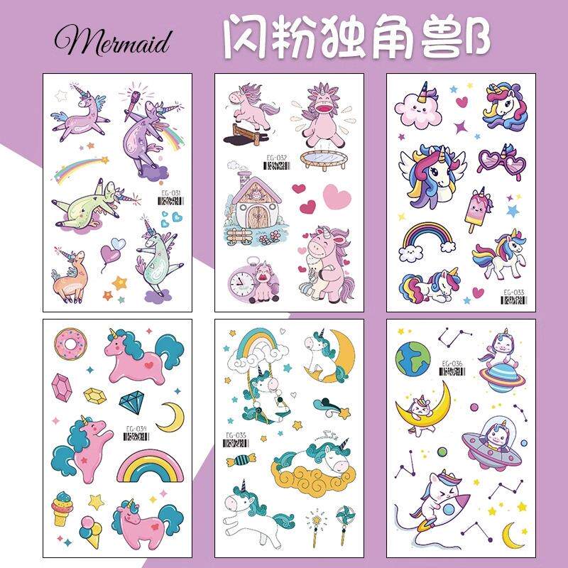 Child waterproof tattoo sticker Arm Cartoon Watermark Sticker Boy Girl Glitter Paste Painting Baby Safety Tattoo Sticker-Taobao