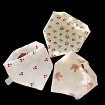 Spring and summer new mens and womens baby bib pure cotton gauze triangle z scarf bib treasure pocket pure cotton air baby breathable new saliva