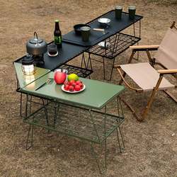 Internet celebrity Outdoor multifunctional folding table Barbecue table Pic