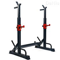 Mens multifunctional red squat rack home fitness equipment adjustable barbell rack weight bench bench press trainer