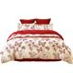 Chinese simple cotton wedding four-piece set red sheets G set wedding bedding wedding doll
