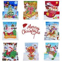 8pcs Set Christmas DIY Diamond Painting Greeting Cards 5D Ca