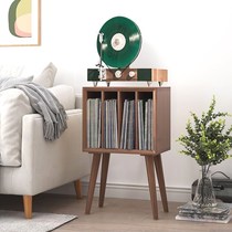 Solid wood vinyl record cabinet LP storage box Nordic magazine cabinet retro gramophone base small bookshelf sofa side cabinet