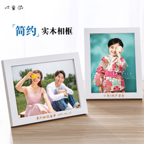 Photo stage customized picture photo album customized birthday gift Ldiy custom-made solid wood photo frame with engraving