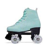 Adult double row skates childrens four-wheel skates adult mens and womens roller skates roller skates flash adult pairs