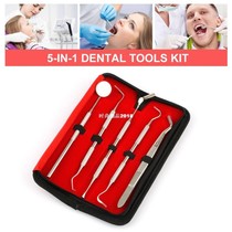 5pcs Teeth Scraper Waxing Carving Kit Dental Lab Tools Equip