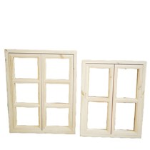 B&B nostalgic old-fashioned Scotch pine solid wood lattice doors and windows customized folding sliding upward glass casement windows
