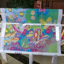 Adjustable shelf embroidery stand solid wood cross stitch shed with frame desktop shelf tool thickened embroidery embroidery