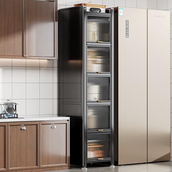 Kitchen storage rack multi-function shelf floor-standing household pots and dishes joints dining side cabinet cabinet multi-layer storage rack