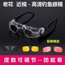 Quick-release presbyopic myopia fishing glasses o viewing artifact fishing glasses telescope magnifying glass underwater high-definition viewing`