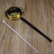 Buddhist utensils ritual implements lace clang long-handled stall A chime copper chime Beijing hairpin gong cloud gong copper chime Qing wood